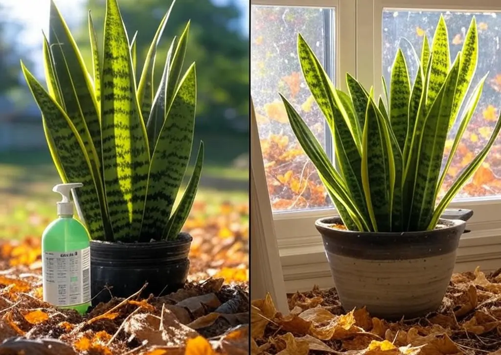 Snake plant fertilization schedule for growing season vs dormant season.