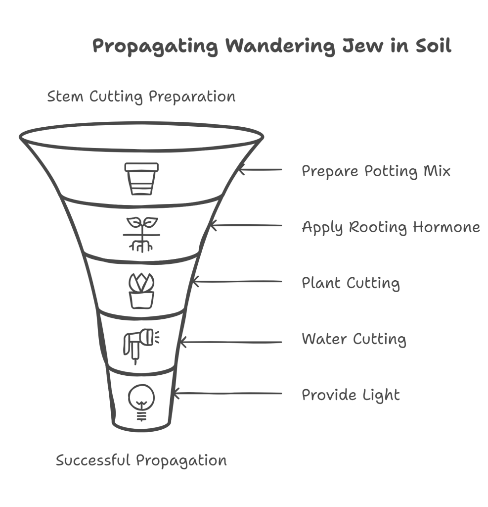 How to Propagate Wandering Jew in Soil: Step by Step