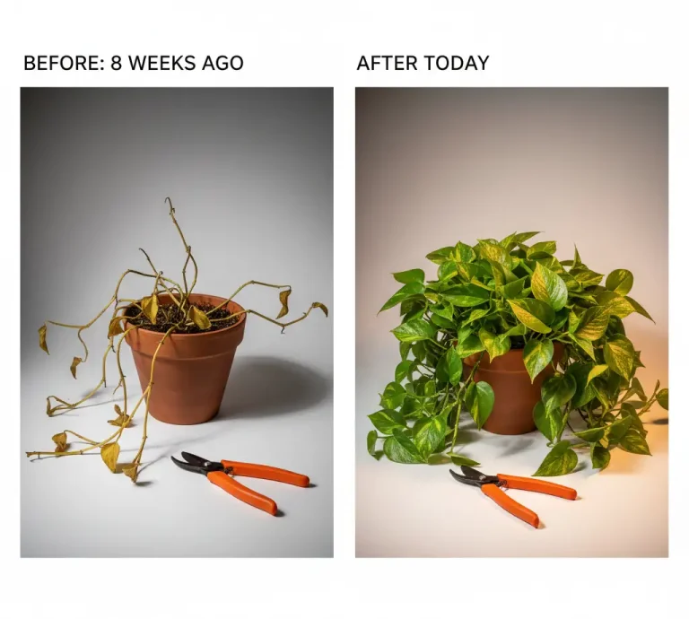 How to prune pothos plant before and after 8-week transformation – real results