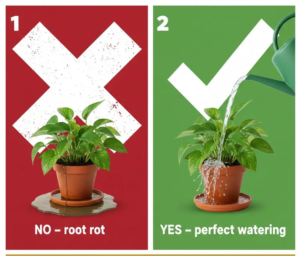 3 golden rules for watering pothos – never let it sit in water