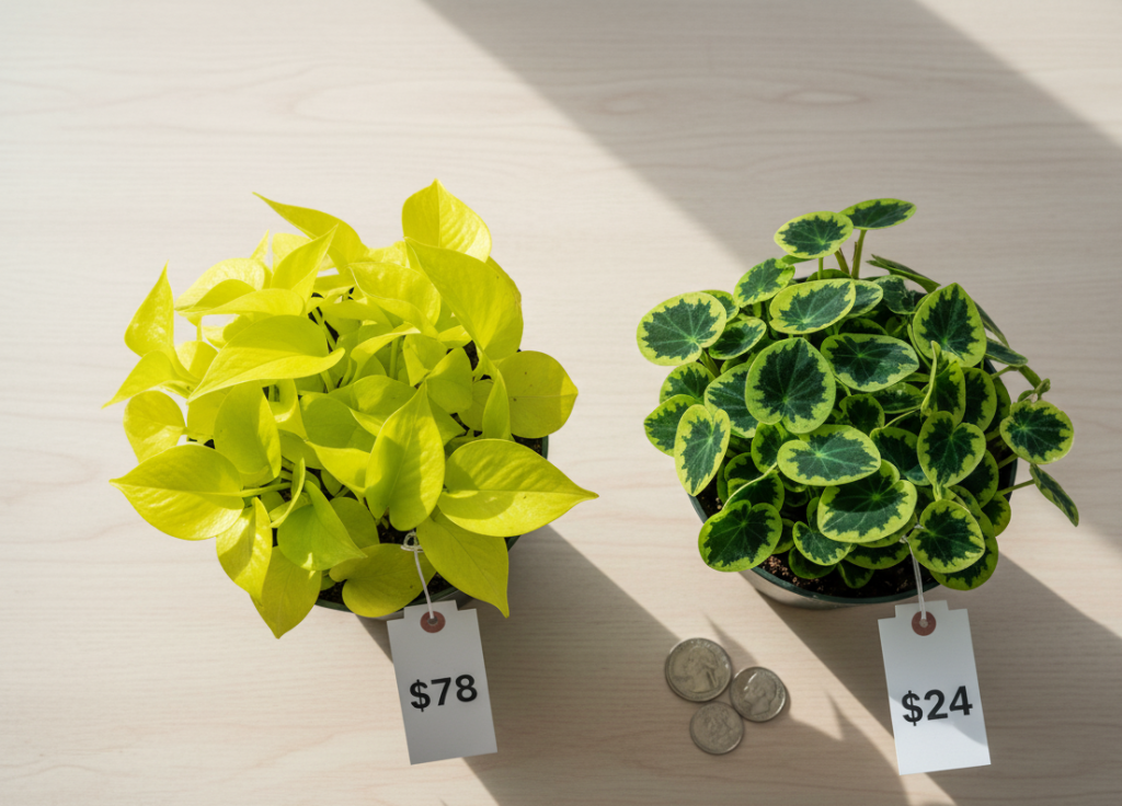 Lemon Meringue Pothos vs Global Green Pothos real 2025 price difference 4-inch pots