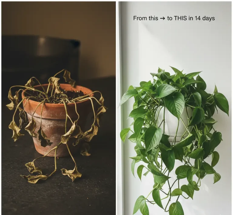 pothos leaves curling before and after fix