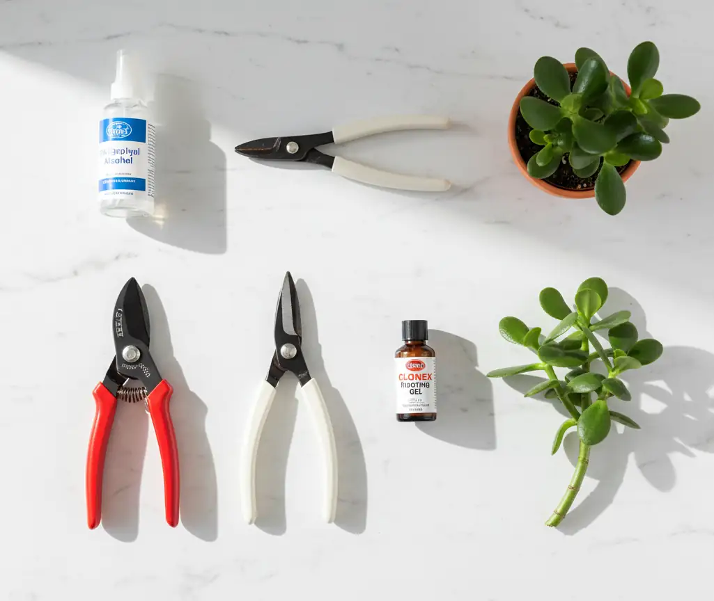 best pruning tools for jade plants 2026 flat lay